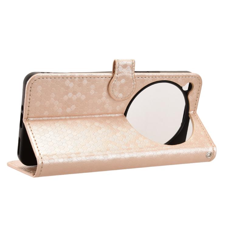 For ZTE nubia Focus 2 Ultra 5G Honeycomb Dot Texture Leather Phone Case