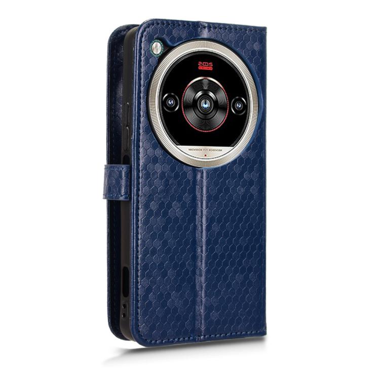 For ZTE nubia Focus 2 Ultra 5G Honeycomb Dot Texture Leather Phone Case