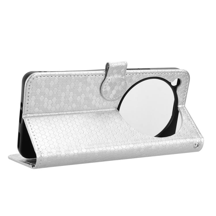 For ZTE nubia Focus 2 Ultra 5G Honeycomb Dot Texture Leather Phone Case