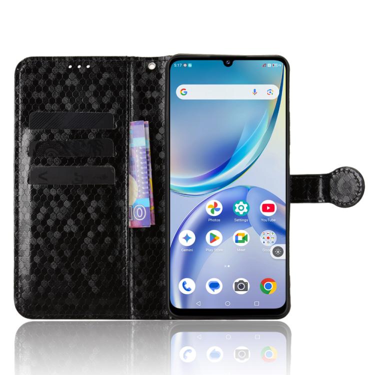 For ZTE Optus X Value 5G Honeycomb Dot Texture Leather Phone Case