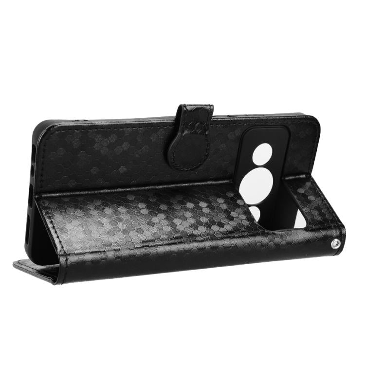 For ZTE Optus X Value 5G Honeycomb Dot Texture Leather Phone Case