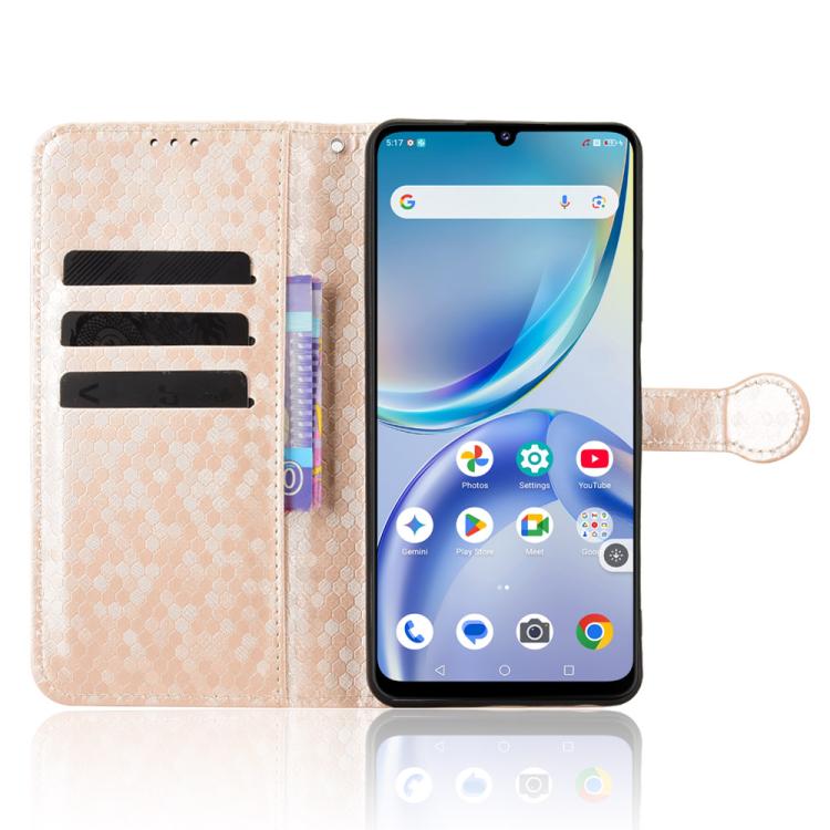 For ZTE Optus X Value 5G Honeycomb Dot Texture Leather Phone Case