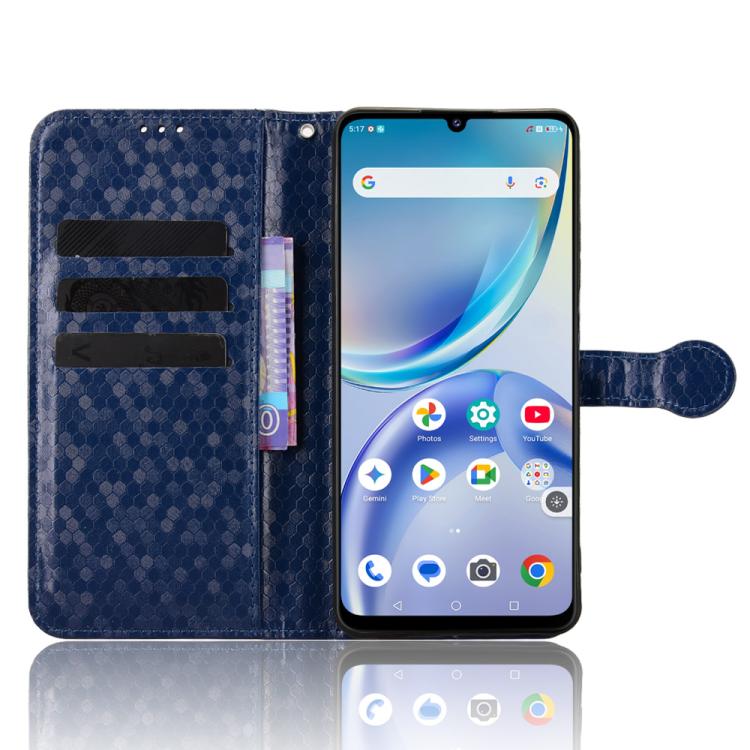 For ZTE Optus X Value 5G Honeycomb Dot Texture Leather Phone Case