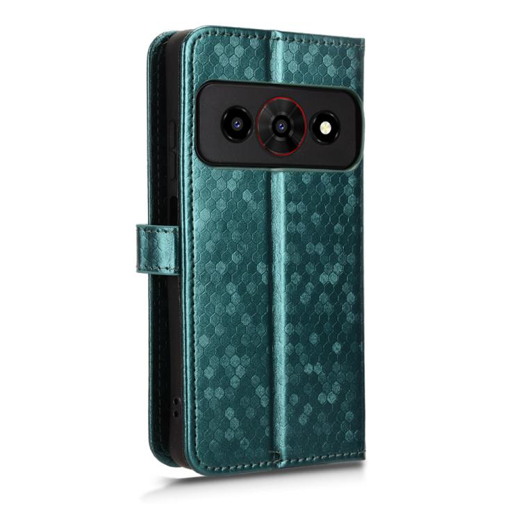 For ZTE Optus X Value 5G Honeycomb Dot Texture Leather Phone Case