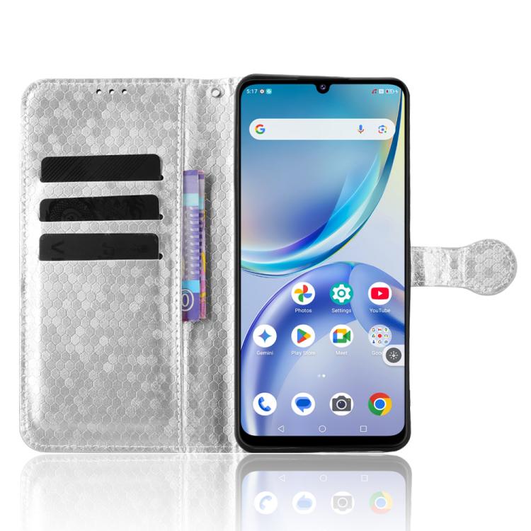 For ZTE Optus X Value 5G Honeycomb Dot Texture Leather Phone Case