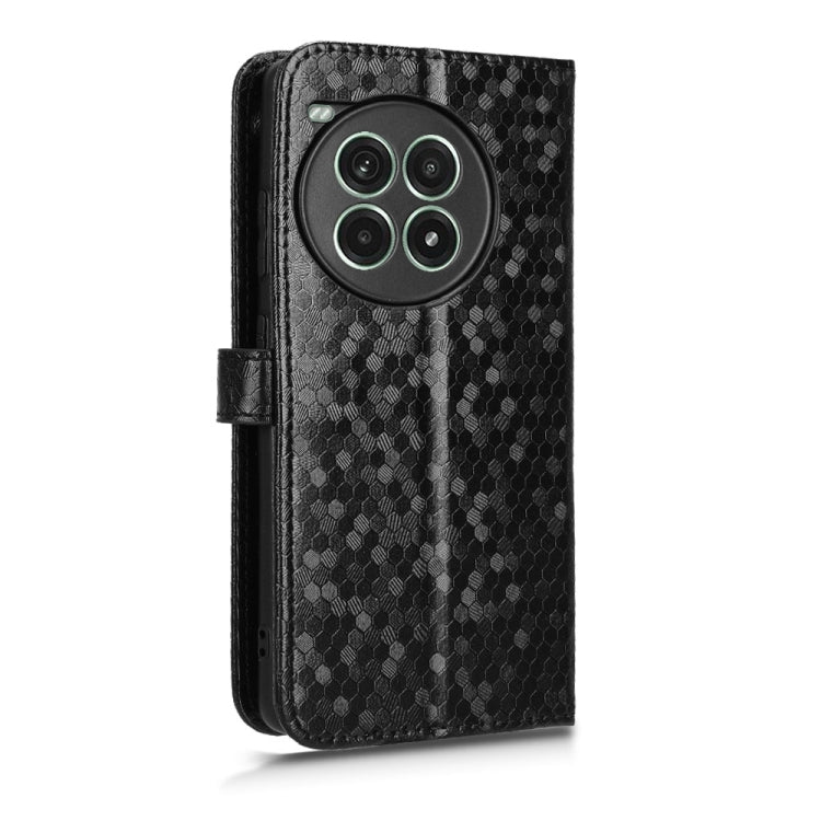 For OnePlus Ace 3 Pro Honeycomb Dot Texture Leather Phone Case