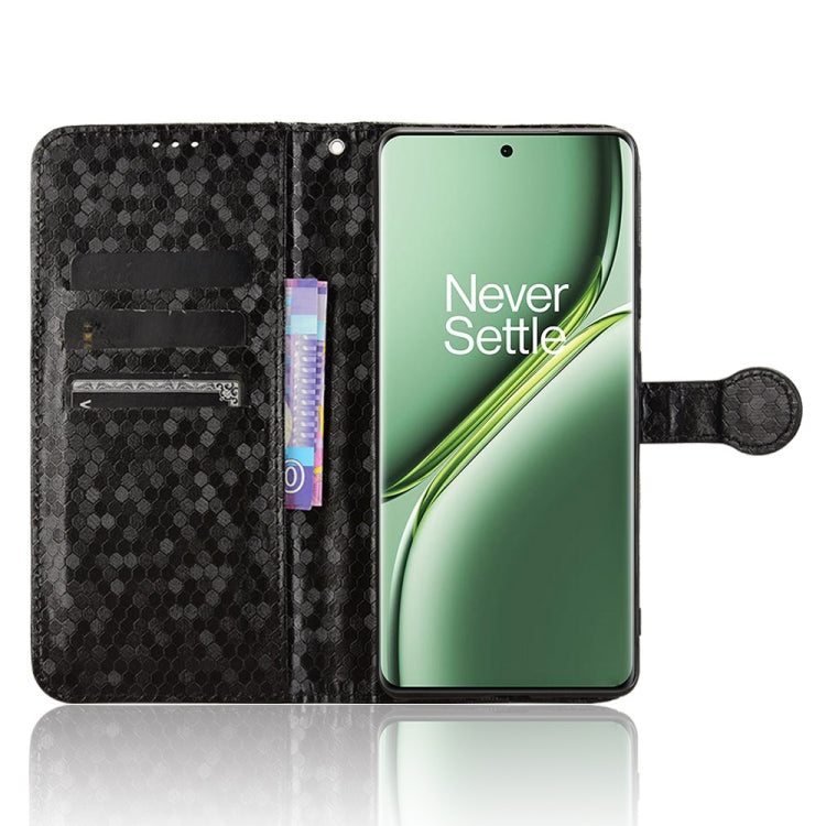 For OnePlus Ace 3 Pro Honeycomb Dot Texture Leather Phone Case