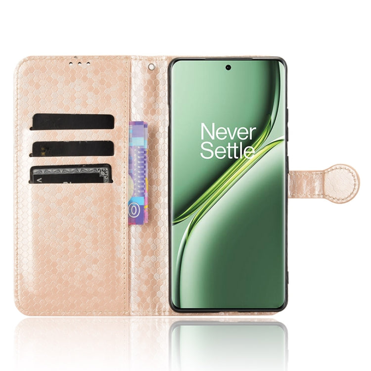 For OnePlus Ace 3 Pro Honeycomb Dot Texture Leather Phone Case