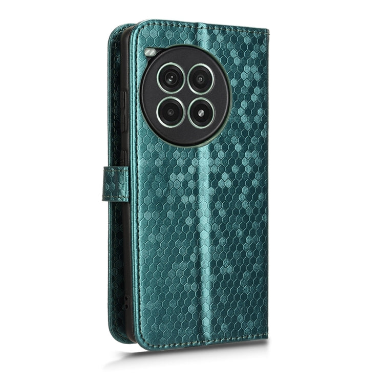 For OnePlus Ace 3 Pro Honeycomb Dot Texture Leather Phone Case