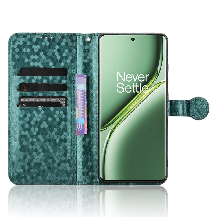 For OnePlus Ace 3 Pro Honeycomb Dot Texture Leather Phone Case