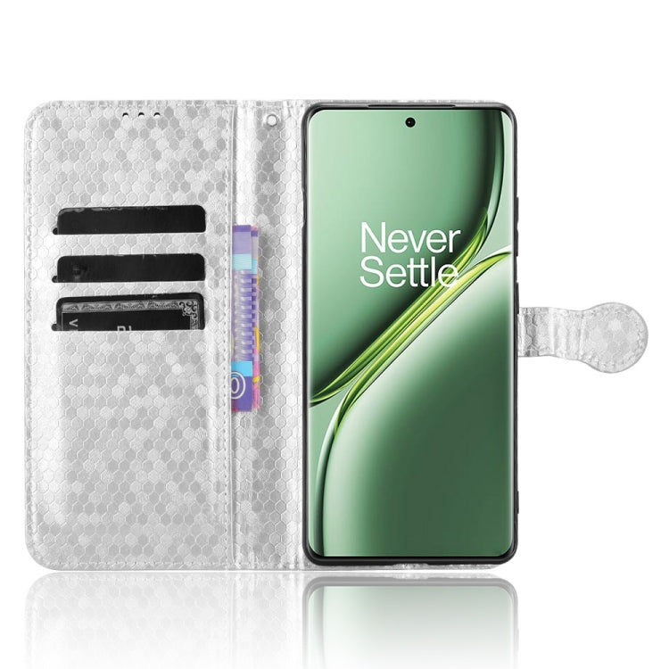 For OnePlus Ace 3 Pro Honeycomb Dot Texture Leather Phone Case
