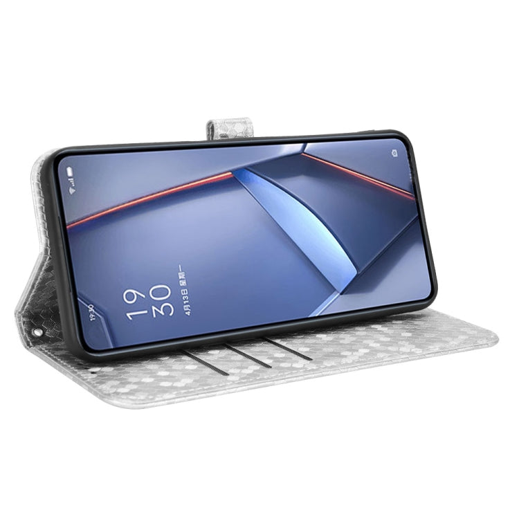 For OnePlus Ace 3 Pro Honeycomb Dot Texture Leather Phone Case