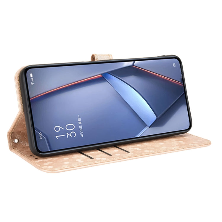 For OnePlus Nord 4 5G Honeycomb Dot Texture Leather Phone Case