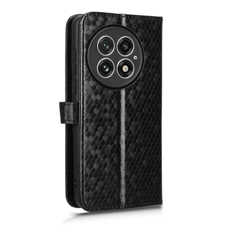 For OnePlus 13 5G Honeycomb Dot Texture Leather Phone Case