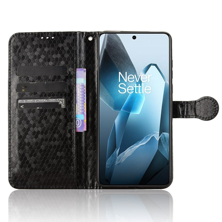 For OnePlus 13 5G Honeycomb Dot Texture Leather Phone Case