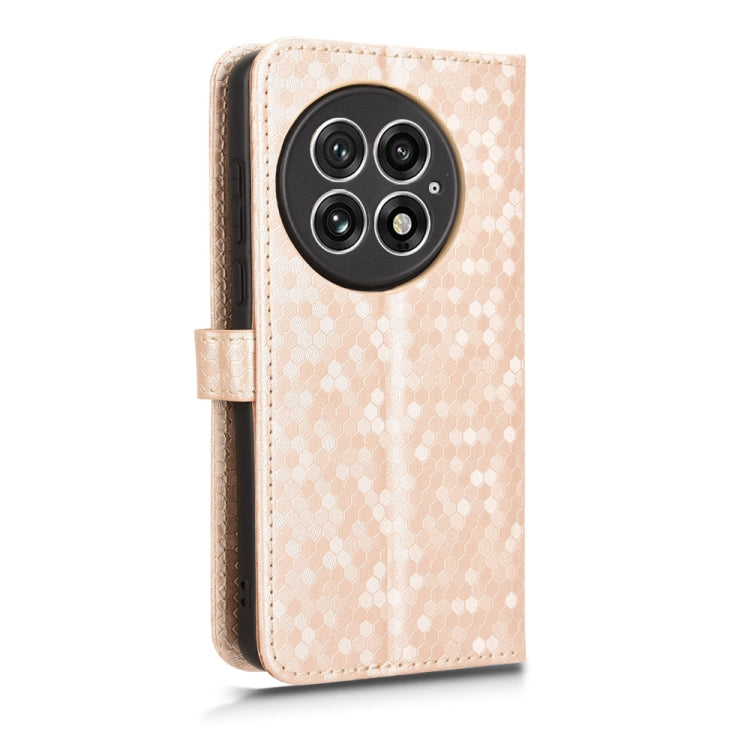 For OnePlus 13 5G Honeycomb Dot Texture Leather Phone Case