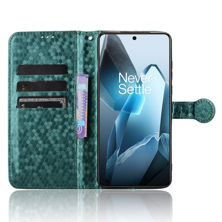 For OnePlus 13 5G Honeycomb Dot Texture Leather Phone Case
