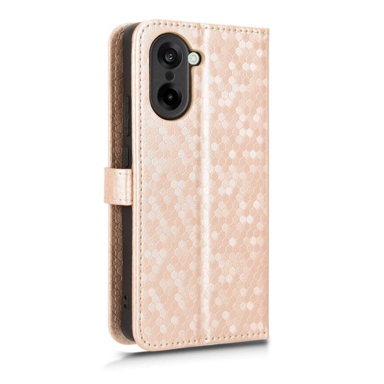 For OnePlus Ace 5 Racing / Nord CE5 Honeycomb Dot Texture Leather Phone Case
