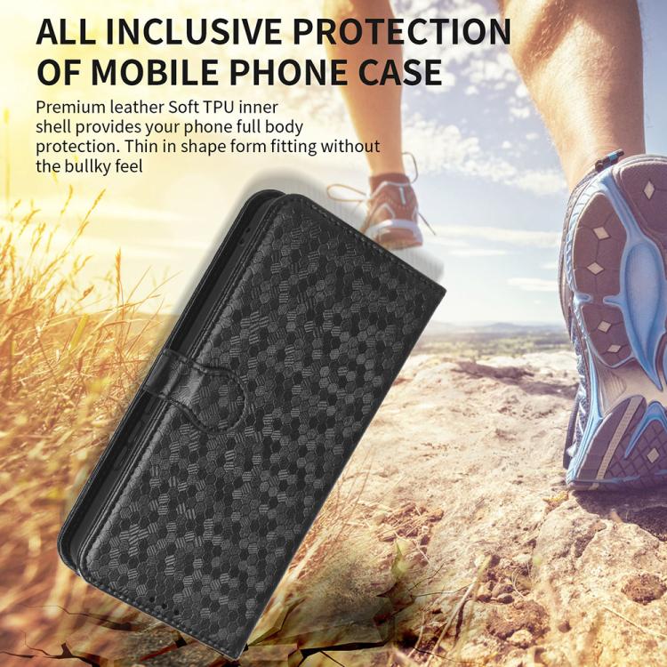 For OnePlus Ace 5 Racing / Nord CE5 Honeycomb Dot Texture Leather Phone Case