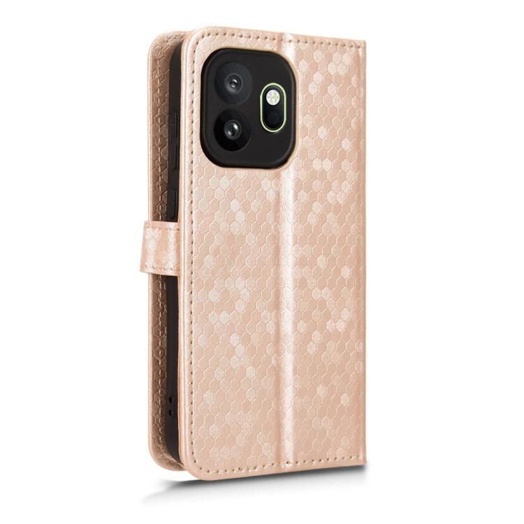 For OnePlus 15T Honeycomb Dot Texture Leather Phone Case