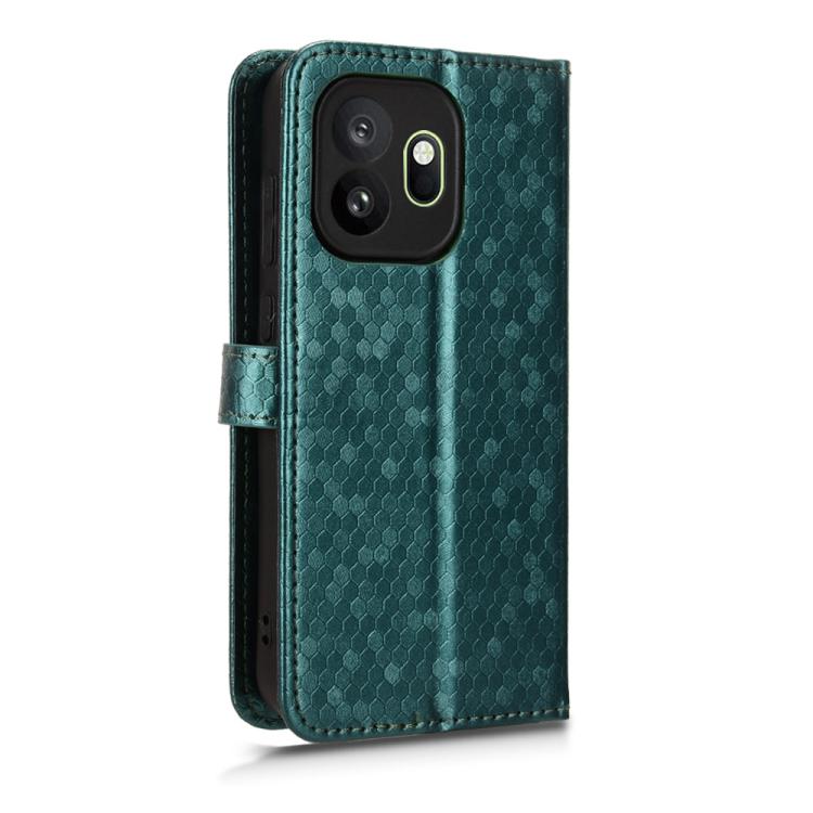 For OnePlus 15T Honeycomb Dot Texture Leather Phone Case