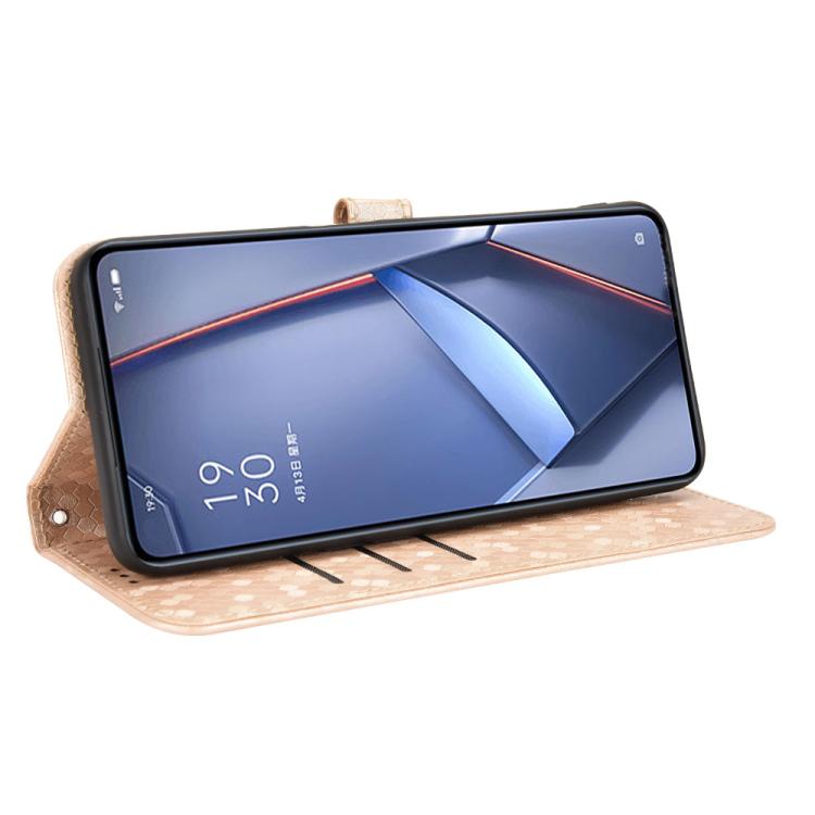 For OnePlus Ace 6 Ultra 5G Honeycomb Dot Texture Leather Phone Case