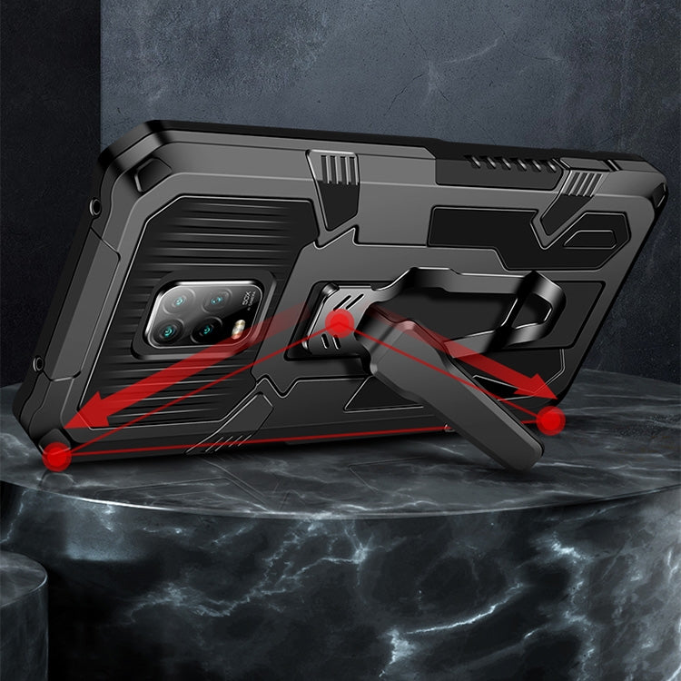 For Xiaomi Redmi Note 9S Machine Armor Warrior Shockproof PC + TPU Protective Case