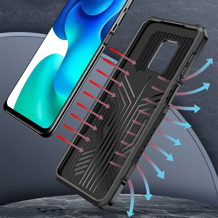 For Xiaomi Redmi Note 9S Machine Armor Warrior Shockproof PC + TPU Protective Case