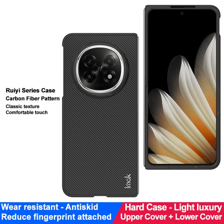For OPPO Find N5 imak Ruiyi Series PU + PC Phone Case - Carbon Fiber Texture