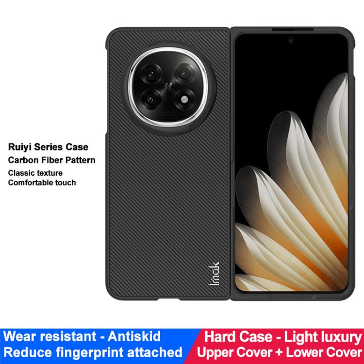 For OPPO Find N5 imak Ruiyi Series PU + PC Phone Case - Carbon Fiber Texture