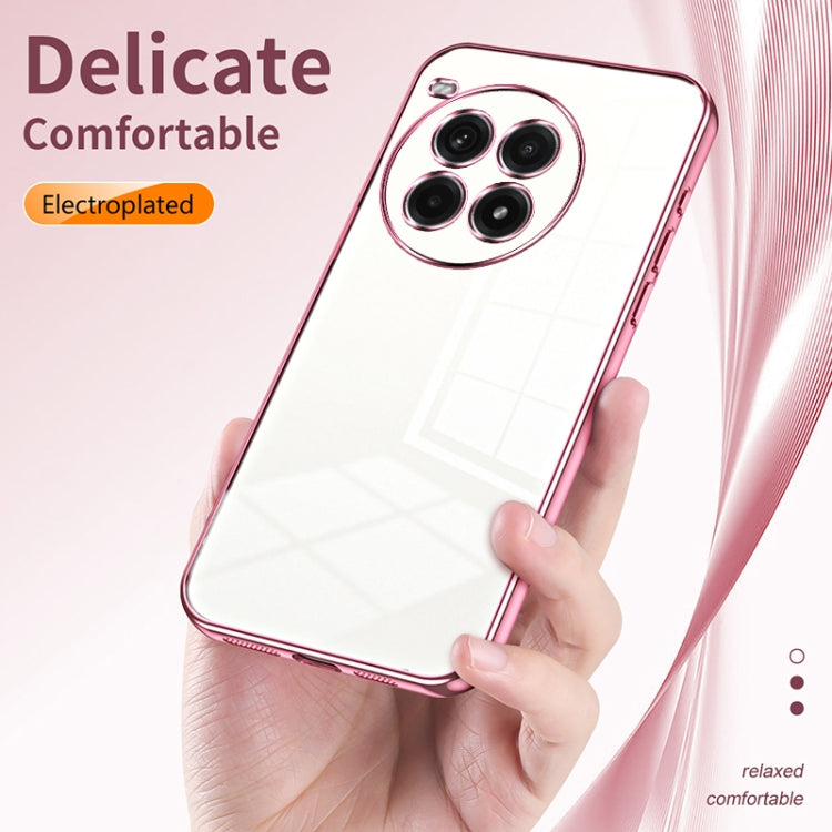 For OnePlus Ace 3 Pro Transparent Plating Fine Hole Phone Case