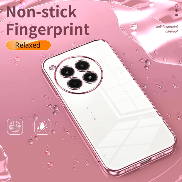 For OnePlus Ace 3 Pro Transparent Plating Fine Hole Phone Case