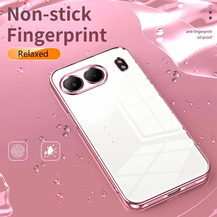 For OnePlus Nord 4 Transparent Plating Fine Hole Phone Case