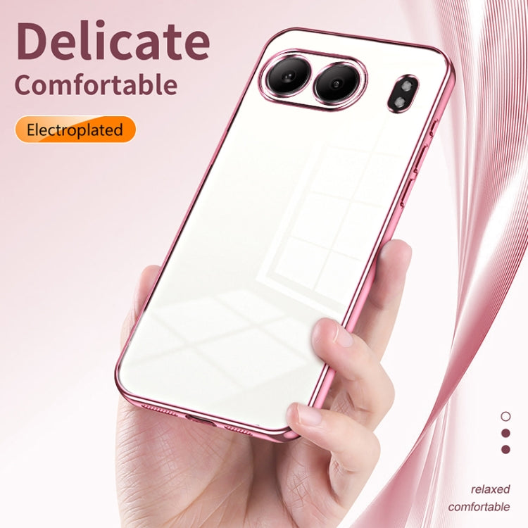 For OnePlus Nord 4 Transparent Plating Fine Hole Phone Case