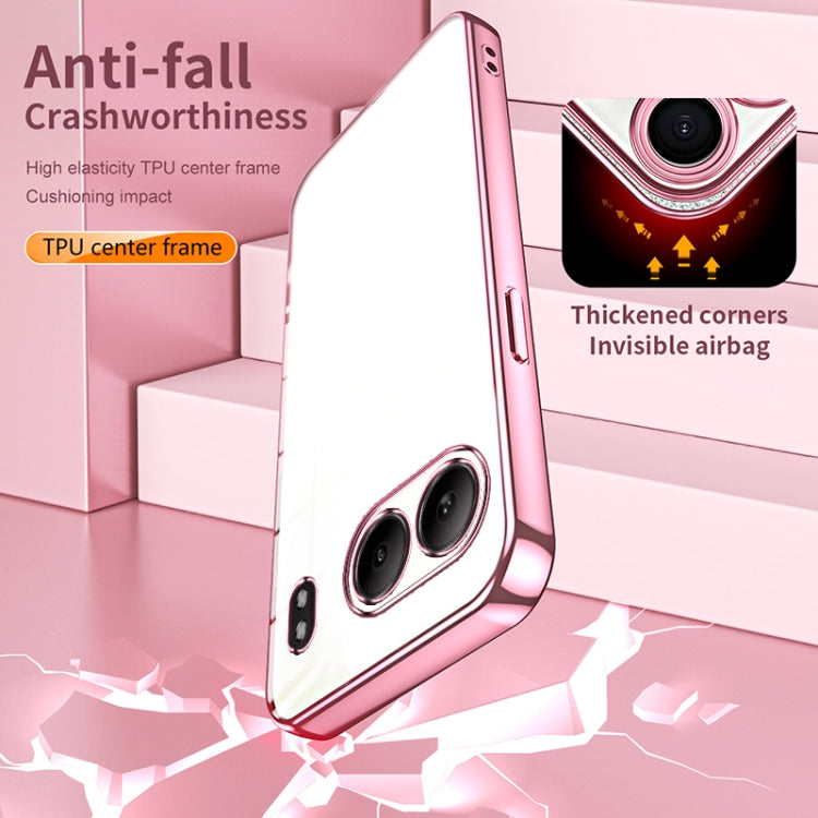 For OnePlus Nord 4 Transparent Plating Fine Hole Phone Case