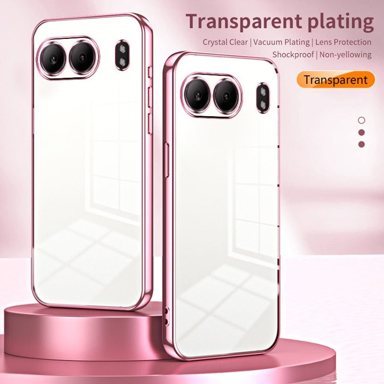 For OnePlus Nord 4 Transparent Plating Fine Hole Phone Case