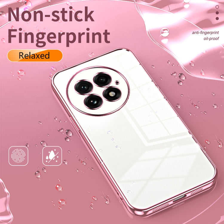 For OnePlus 13 Transparent Plating Fine Hole Phone Case