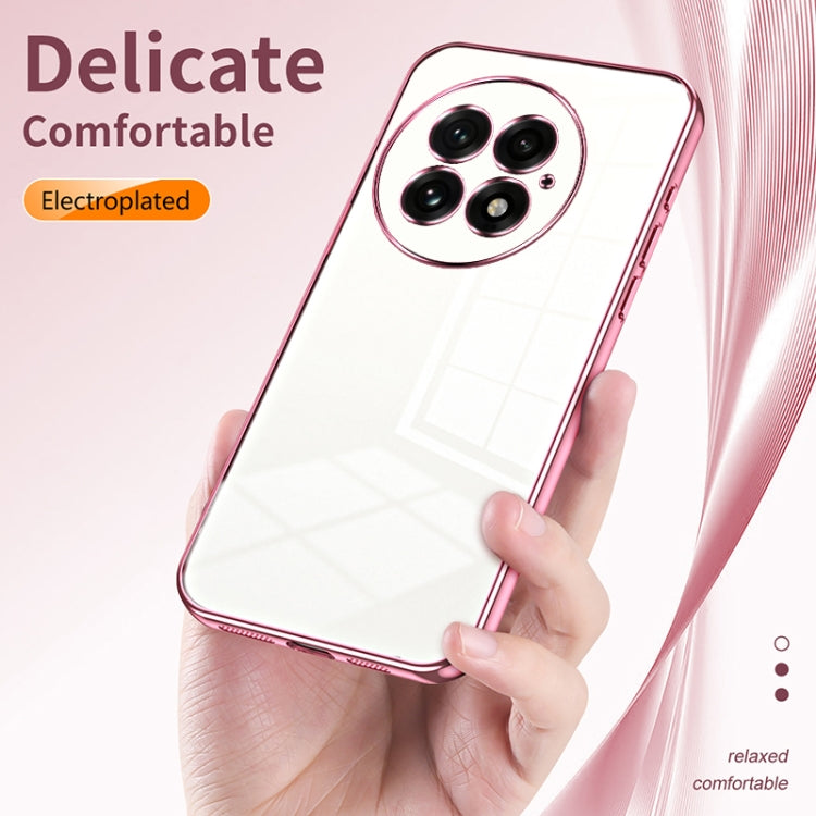For OnePlus 13 Transparent Plating Fine Hole Phone Case