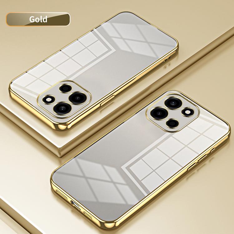 For OnePlus Turbo 6 Transparent Plating Fine Hole Phone Case