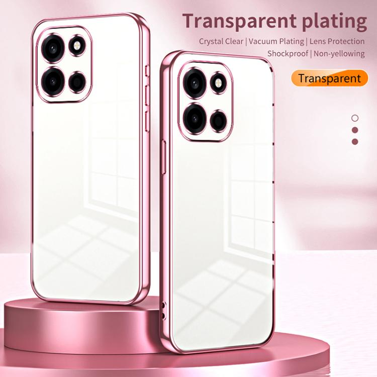 For OnePlus Turbo 6 Transparent Plating Fine Hole Phone Case