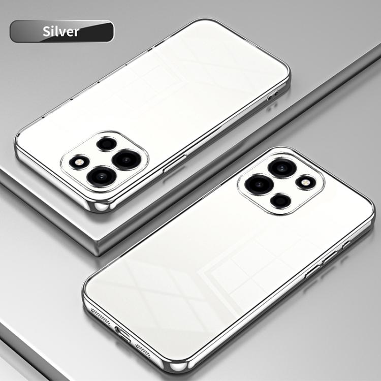 For OnePlus Turbo 6 Transparent Plating Fine Hole Phone Case
