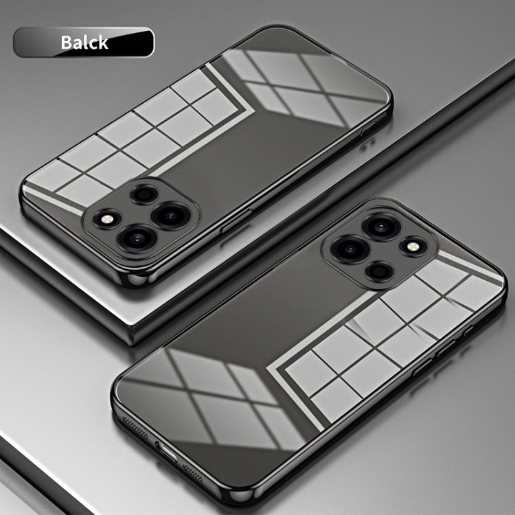 For OnePlus Turbo 6 Transparent Plating Fine Hole Phone Case
