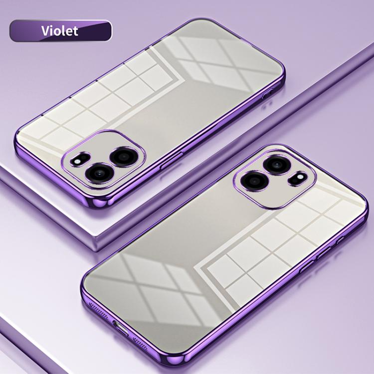 For OnePlus Turbo 6V Transparent Plating Fine Hole Phone Case