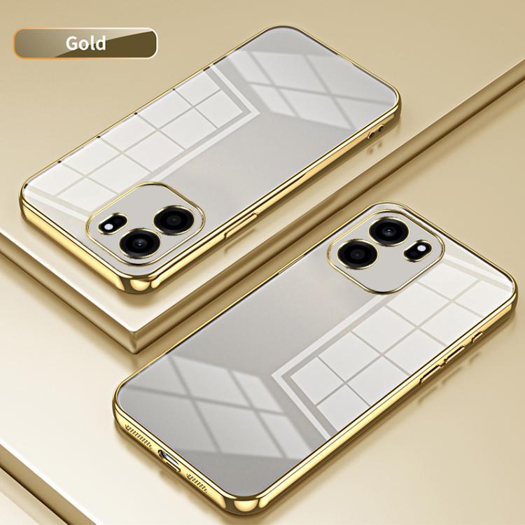 For OnePlus Turbo 6V Transparent Plating Fine Hole Phone Case