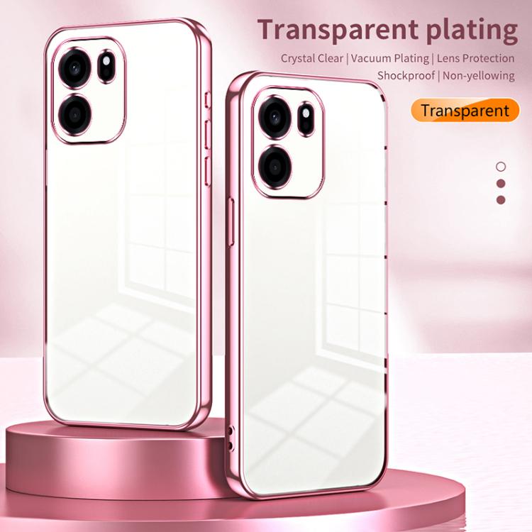 For OnePlus Turbo 6V Transparent Plating Fine Hole Phone Case