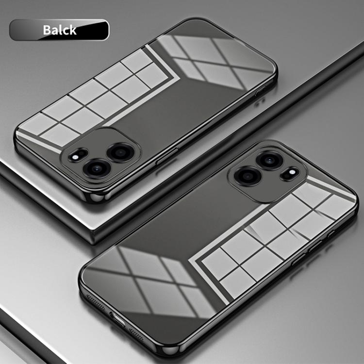 For OnePlus Turbo 6V Transparent Plating Fine Hole Phone Case