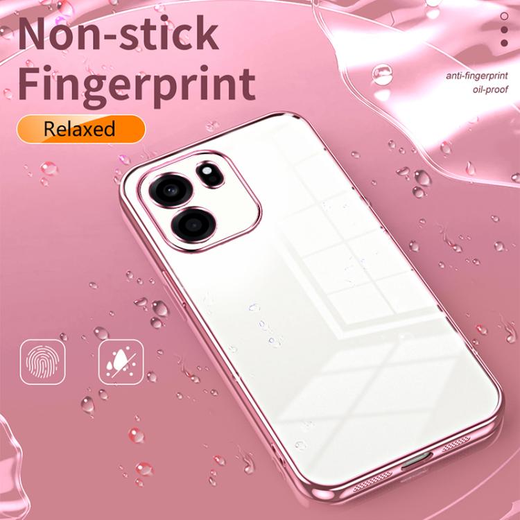 For OnePlus Turbo 6V Transparent Plating Fine Hole Phone Case