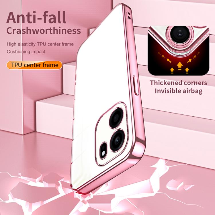 For OnePlus Turbo 6V Transparent Plating Fine Hole Phone Case