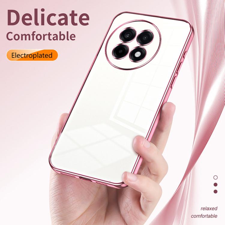 For OnePlus Ace 5 / 13R Transparent Plating Fine Hole Phone Case