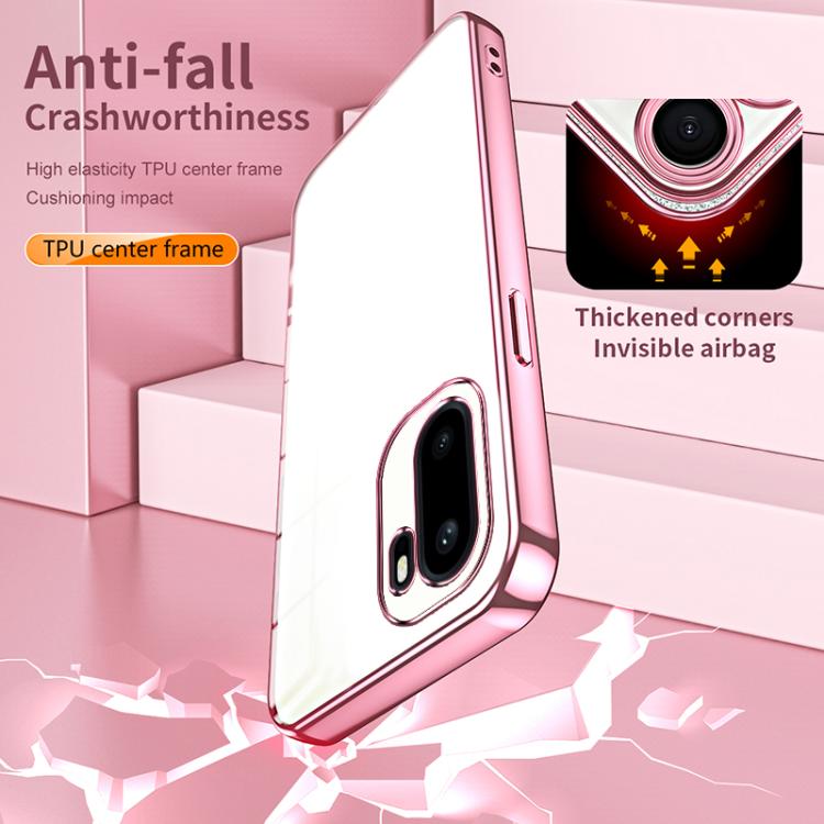 For OnePlus Ace 6 / Ace 6T / 15R Transparent Plating Fine Hole Phone Case